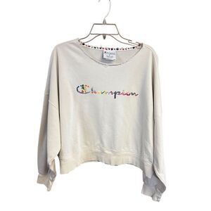 Champion Cream Crop Sweatshirt Sz XL NWOT